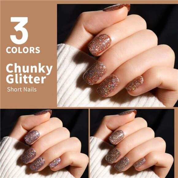 576 Pcs Short Square Press On Nails Kit Matte, Glossy, Glitter French Designs - Picture 2 of 7